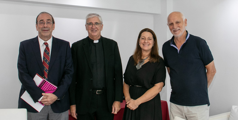 Edgardo Zablotsky, Padre Guillermo Maró, Cynthia Wilner y Antonio Marín