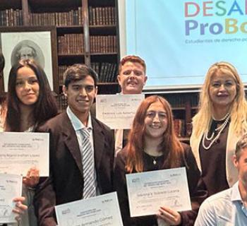 Los alumnos de la Carrera de Abogacía con el Proyecto “Acompañando a Sanar Caminos”, resultaron ganadores del primer puesto en el "Desafío Pro Bono edición 2024" 